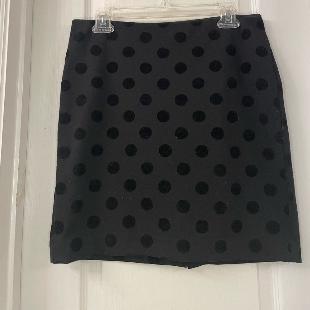 Black polka dot skirt